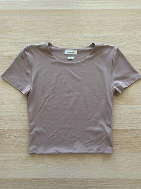 Babaton Mauve-Taupe Original Contour Crew Waist T-Shirt